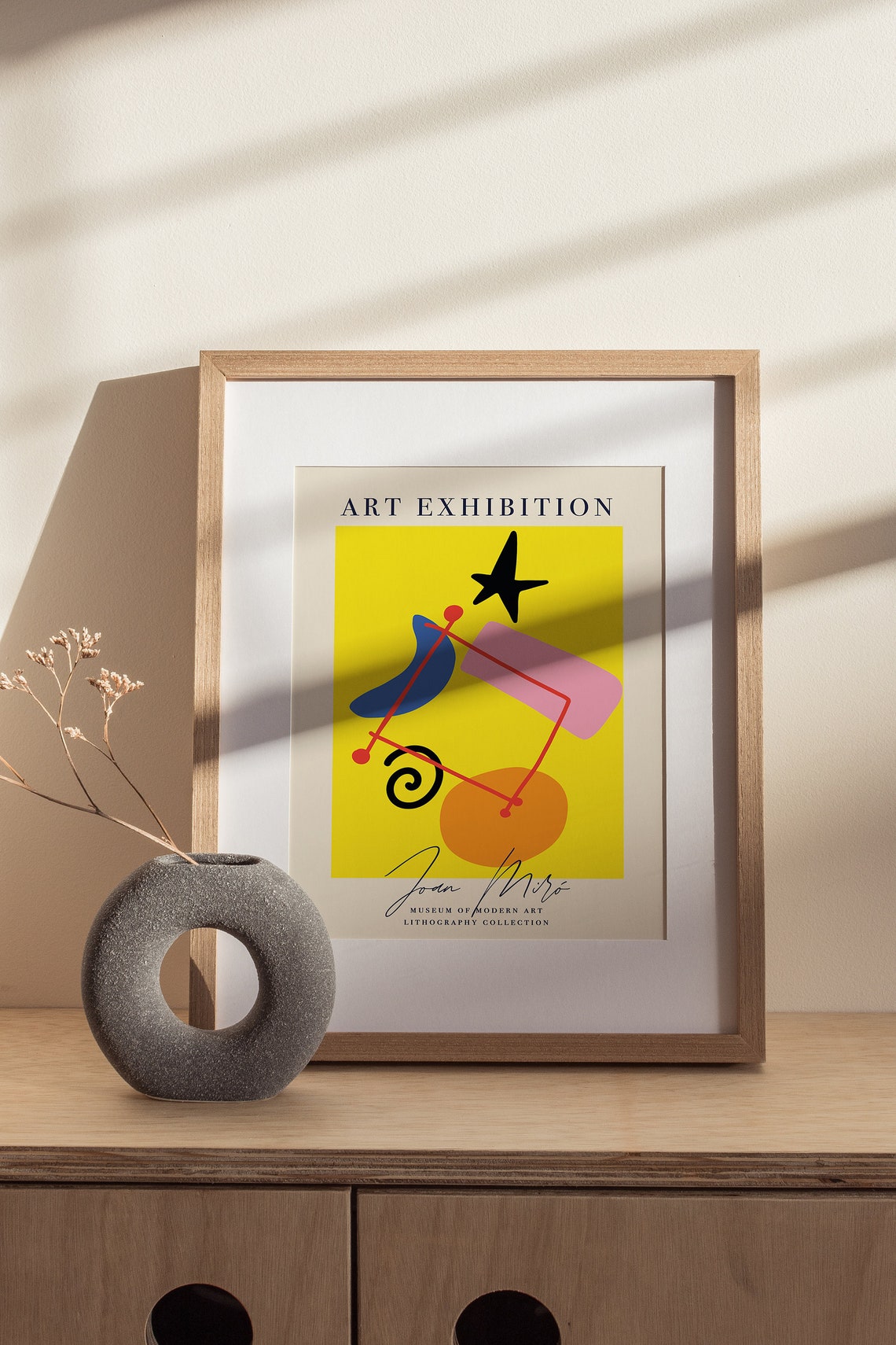 Joan Miro Art Exhibition Yellow Abstract Lithograph Museum Poster - Image 2