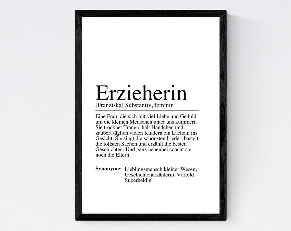 Educator Definition Poster Picture Din A4 Gift - Image 2