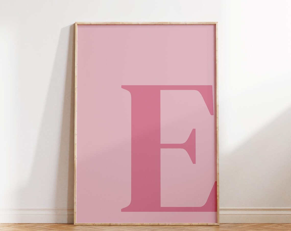 Letter E Initial Poster, Alphabet Nursery Decor - Image 4