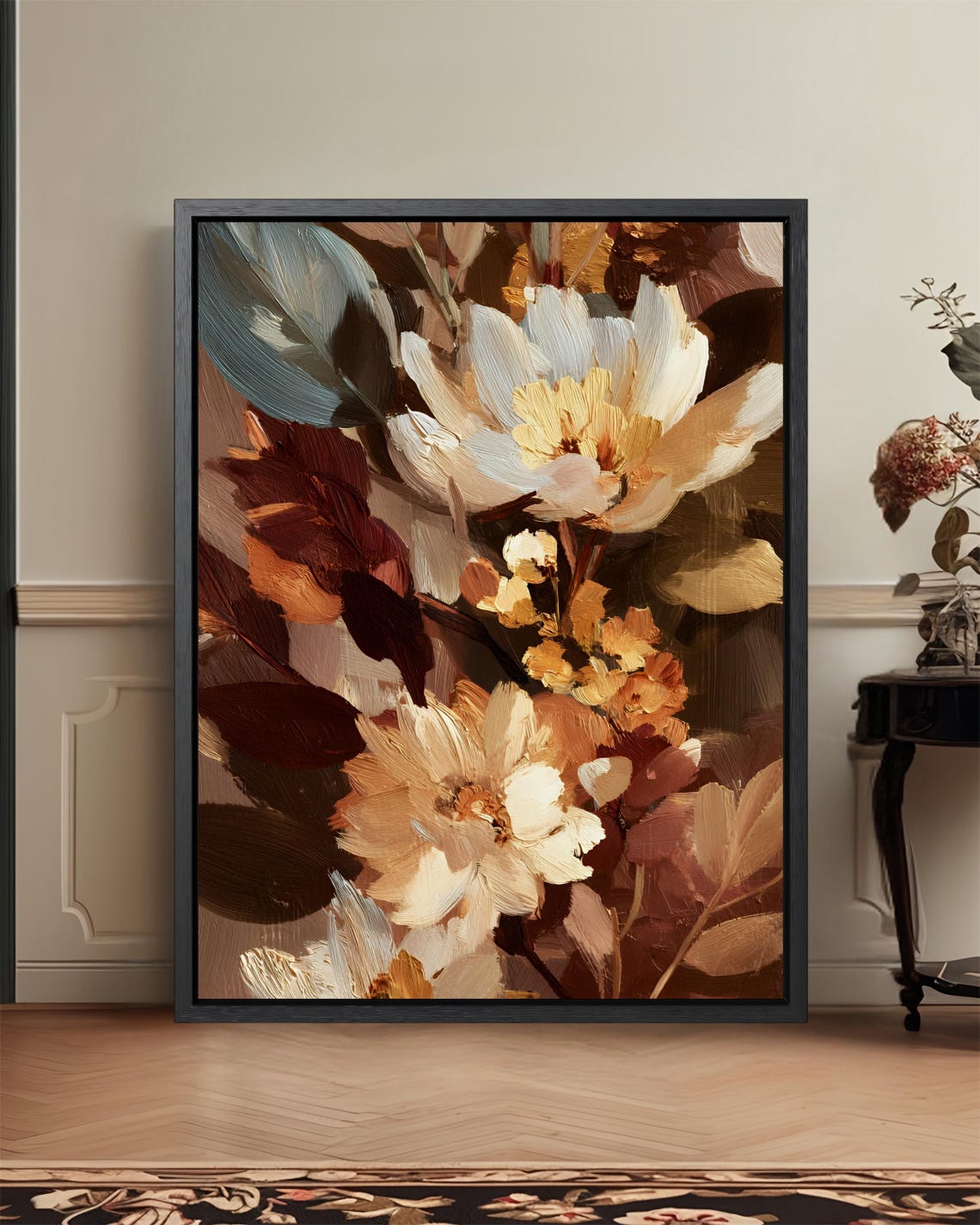 Romantic Elegant Botanical Print Moody Vintage Floral Wall Art
