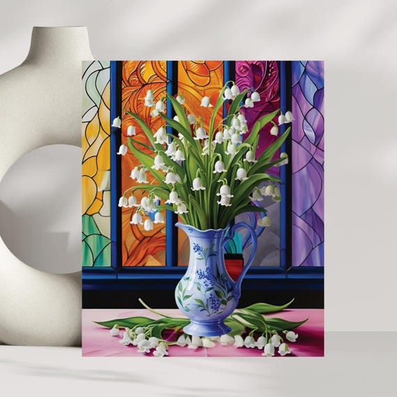 Lily Of The Valley Art Print Botanical Gicle Flower Poster