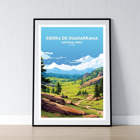 Sierra de Guadarrama National Park Est 2013 Mountain Meadow Travel Poster