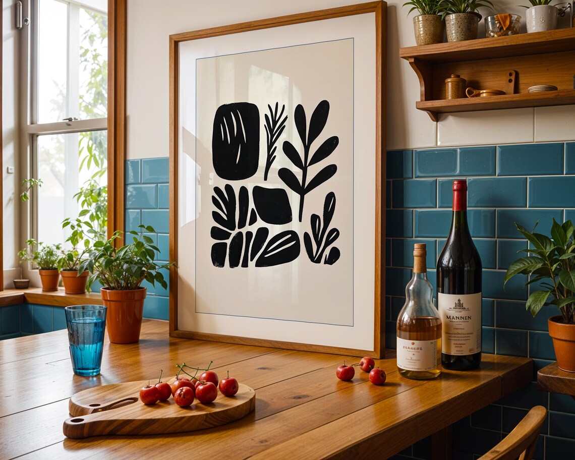 Botanical Plant Print, Minimalist Abstract Silhouettes - Image 6