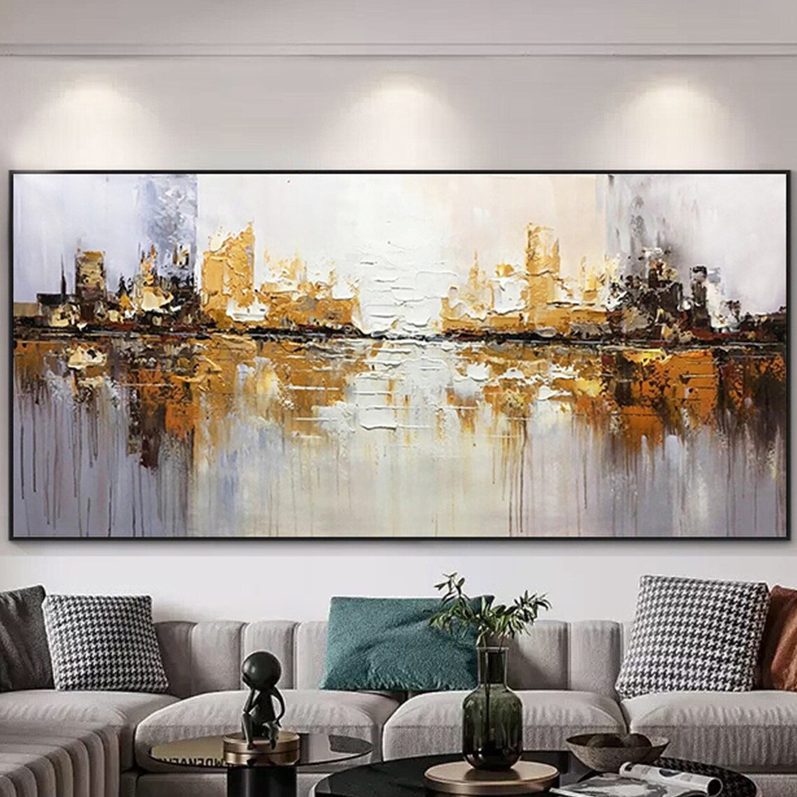 Brown Abstract Painting, Minimalist Wabi-Sabi Art Print