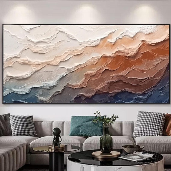 3dtextured Original Painting Acrylic Painting On Personalized Gifts Abstract Painting Framed Wall Painting For Living Room Wall Art