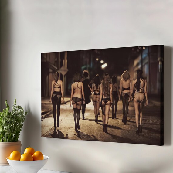 Night City Street Fashion Photography Moody Cinematic Poster
