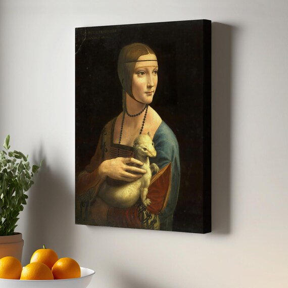Leonardo da Vinci Lady With An Ermine Renaissance Portrait Art Poster
