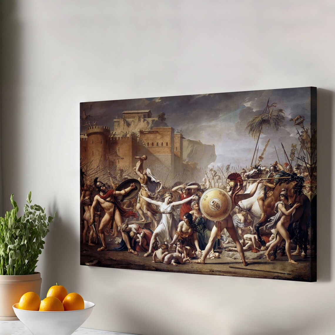 Intervention of the Sabine Women in Ancient Rome Art Print