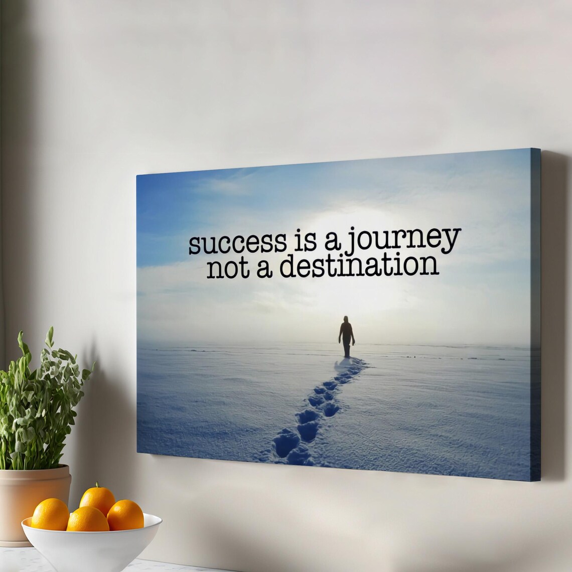 Success Is A Journey Not Destination Quote Art Print