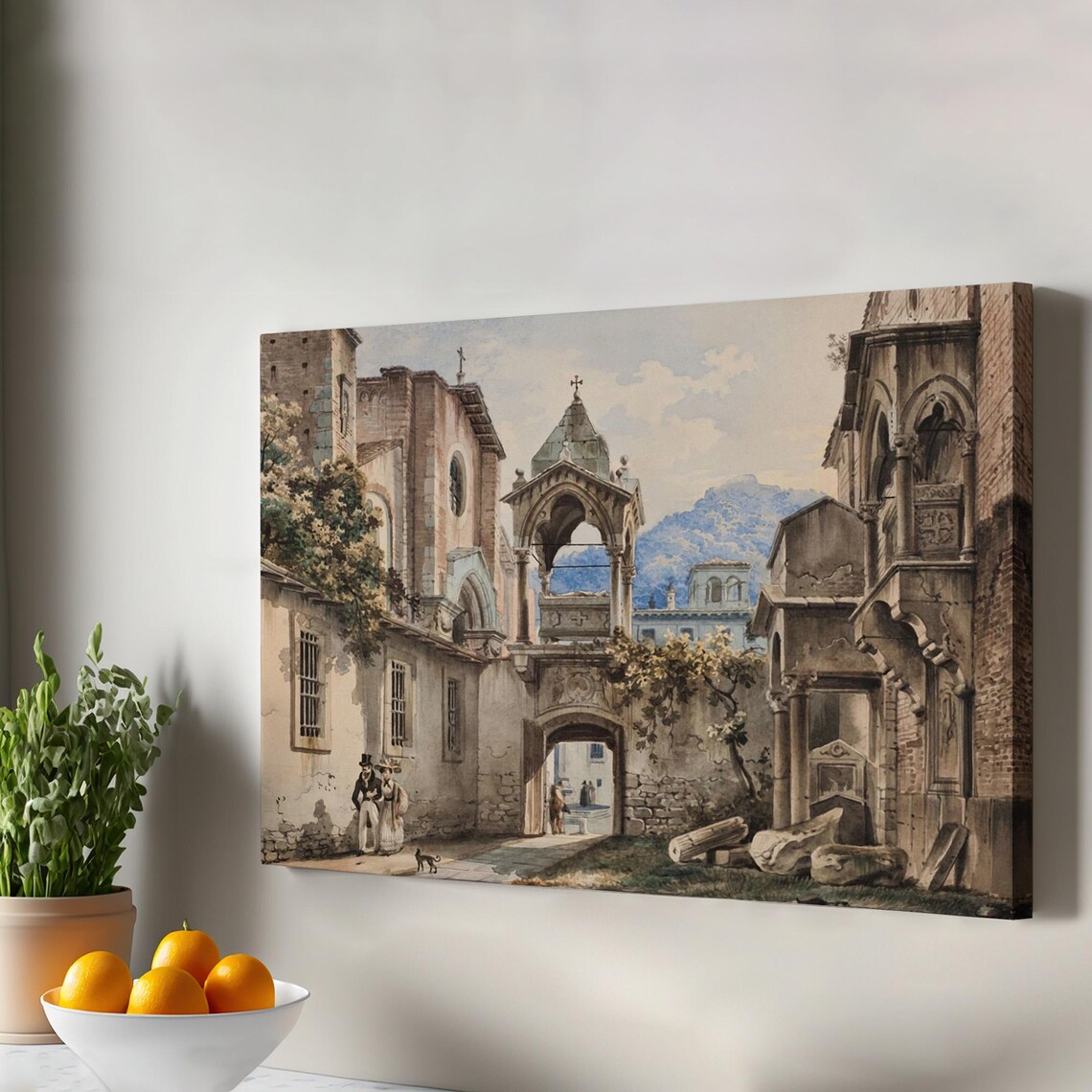 Old Dutch Cityscape Canvas Wall Art Regional Decor Gift For Home Housewarming Framed