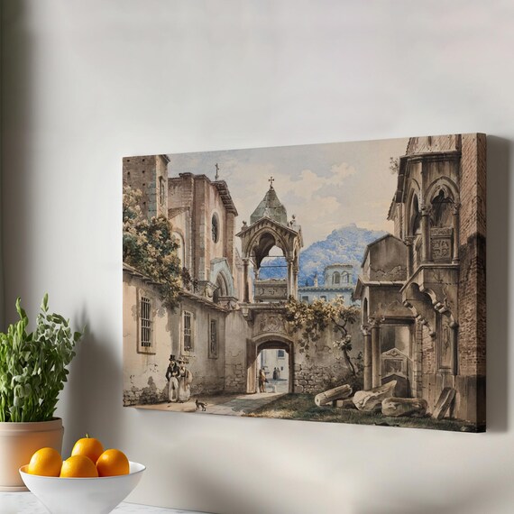 Old Dutch Cityscape Canvas Wall Art Regional Decor Gift For Home Housewarming Framed