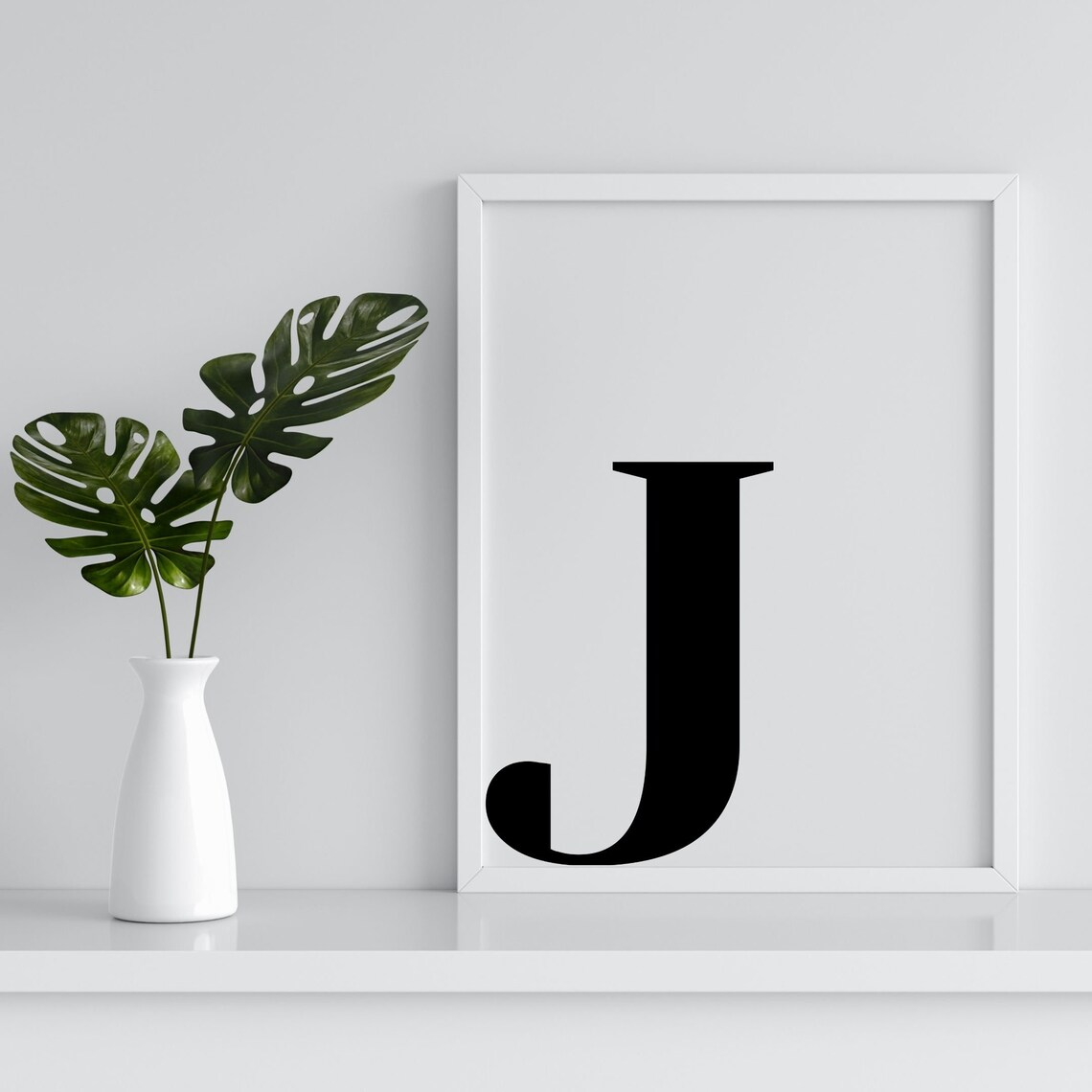 Letter J Minimalist Art Print, Alphabet Decor - Image 5