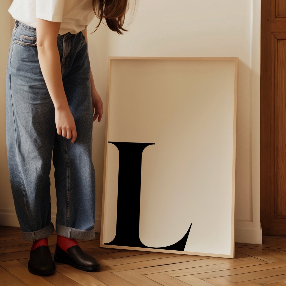 Letter L Minimalist Letter Art, Art Print - Image 2