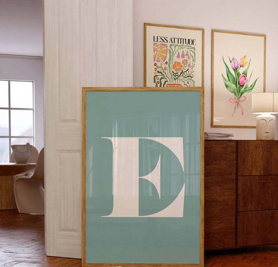 Letter E, Alphabet Wall Art Print for Dorm Decor - Image 5