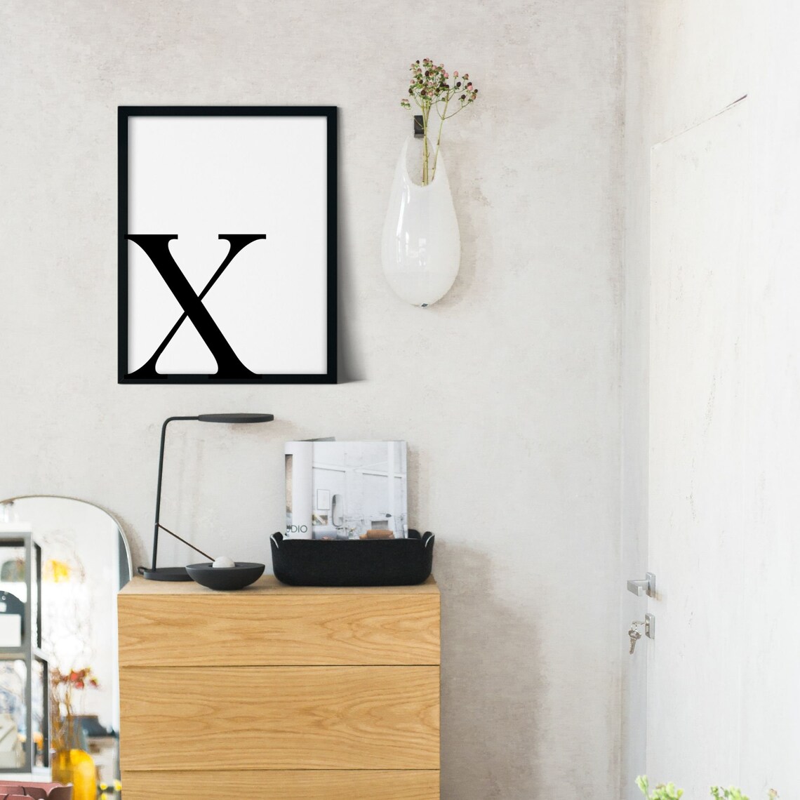 Letter X, Modern Monogram Alphabet Print - Image 2