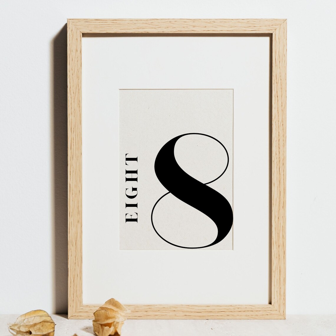 Number 8 Monogram Print, Wedding Table Number - Image 5