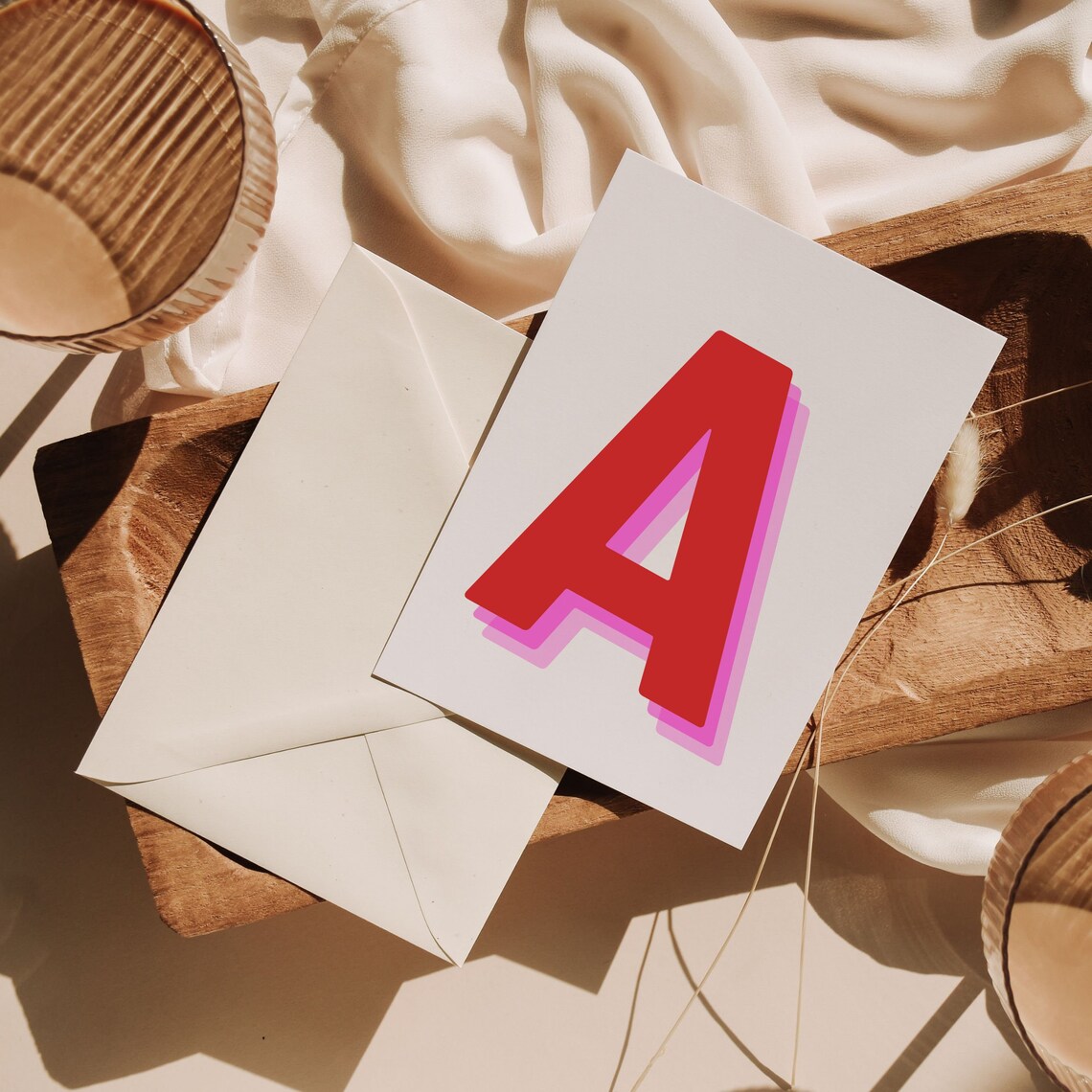 Retro 3D Letter A Monogram, Baby Letter Art - Image 4