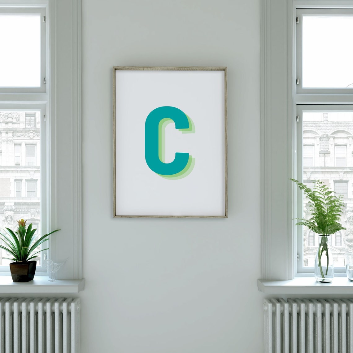 Letter C - Retro 3D Monogram - Image 2