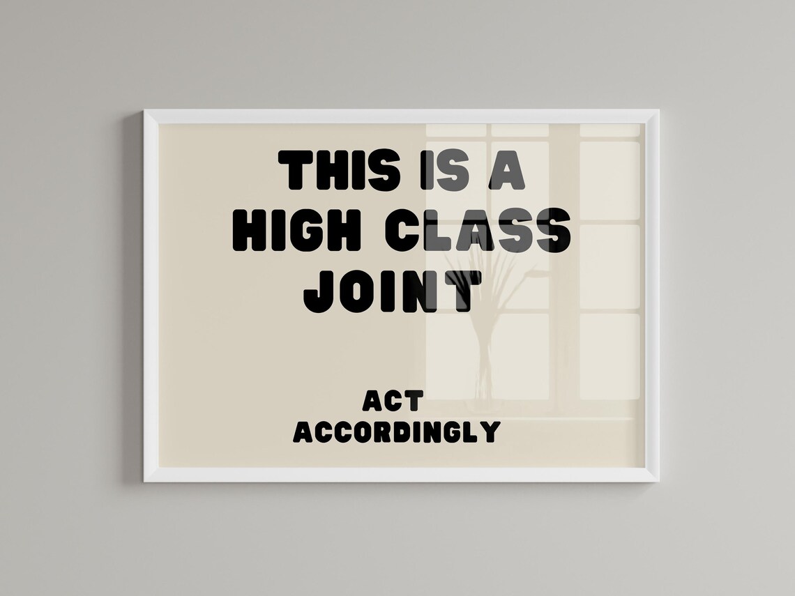 High Class Joint Art Print, Preppy Apartment Decor - Image 2