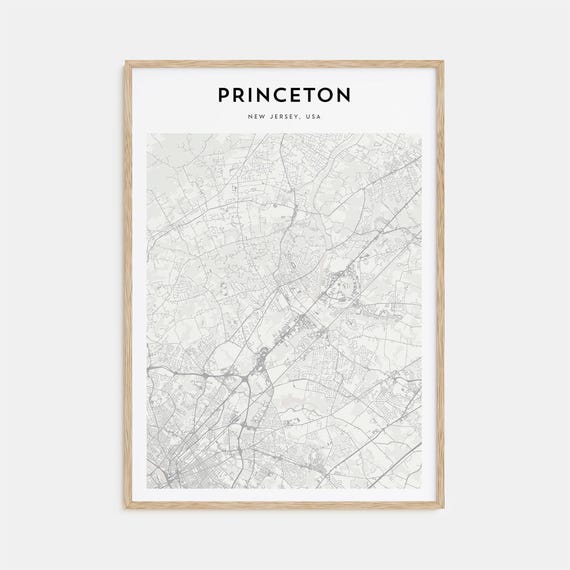 Princeton Map Poster Princeton Map Print Princeton Personalized Map Art Princeton Wall Art Princeton Travel Print New Jersey Usa