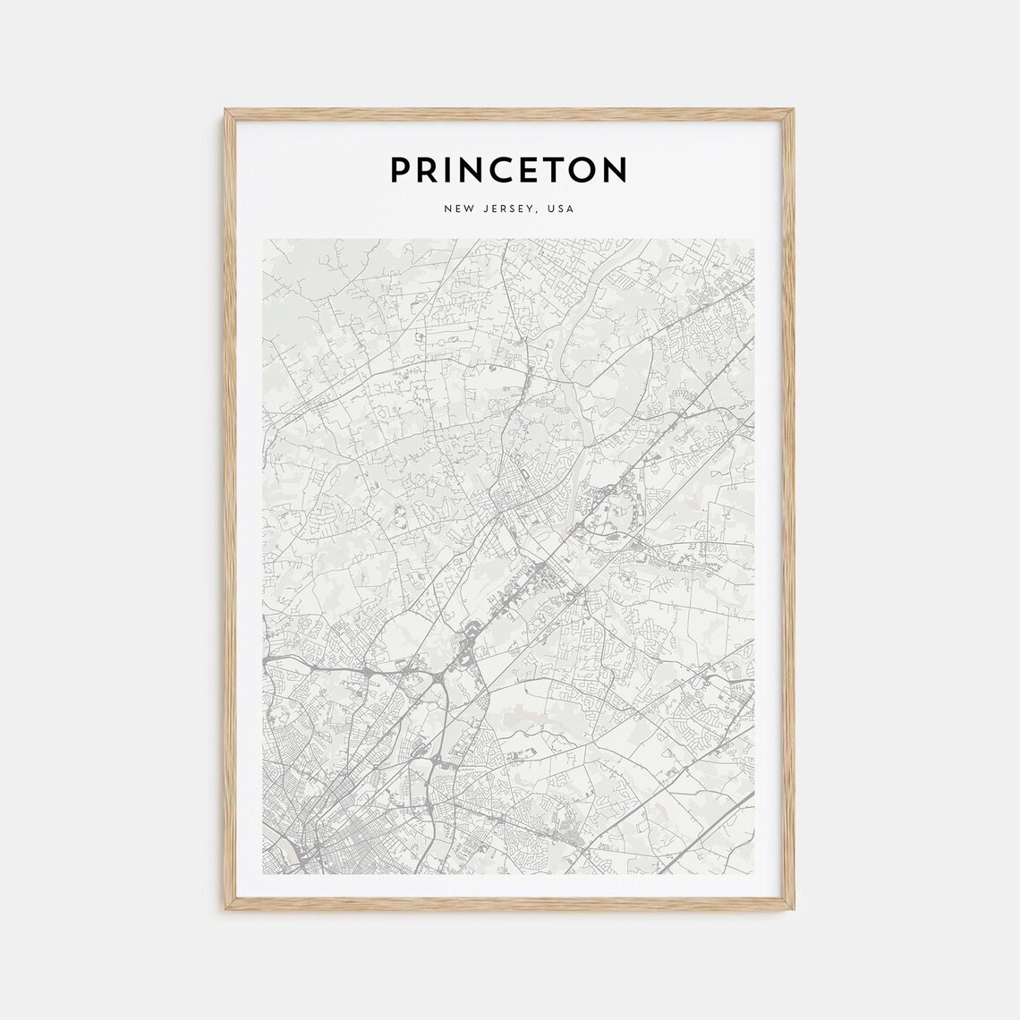 Princeton New Jersey USA Minimalist City Map Street Art Poster