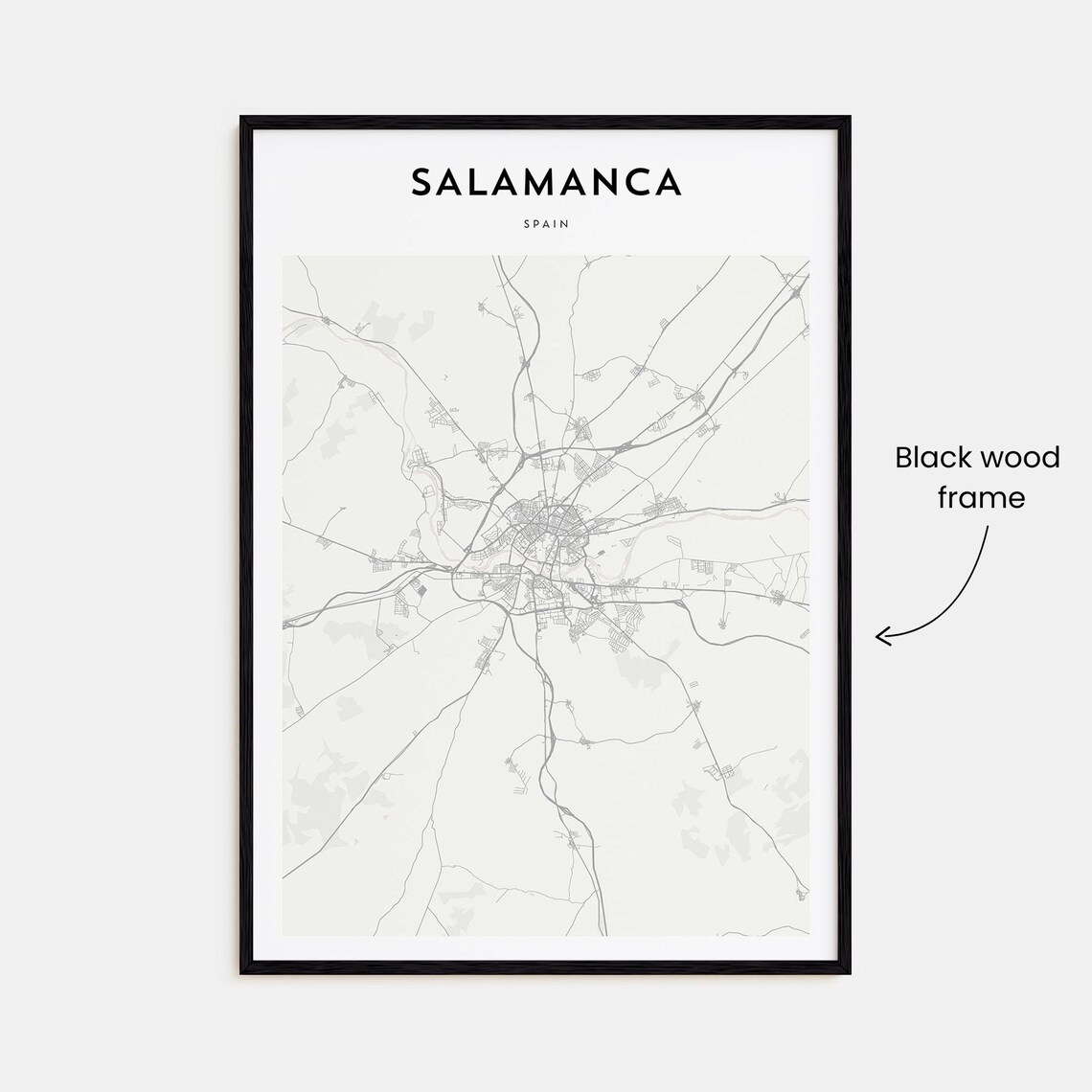 Salamanca Spain Minimalist Street Map Historic University City Poster - Image 3