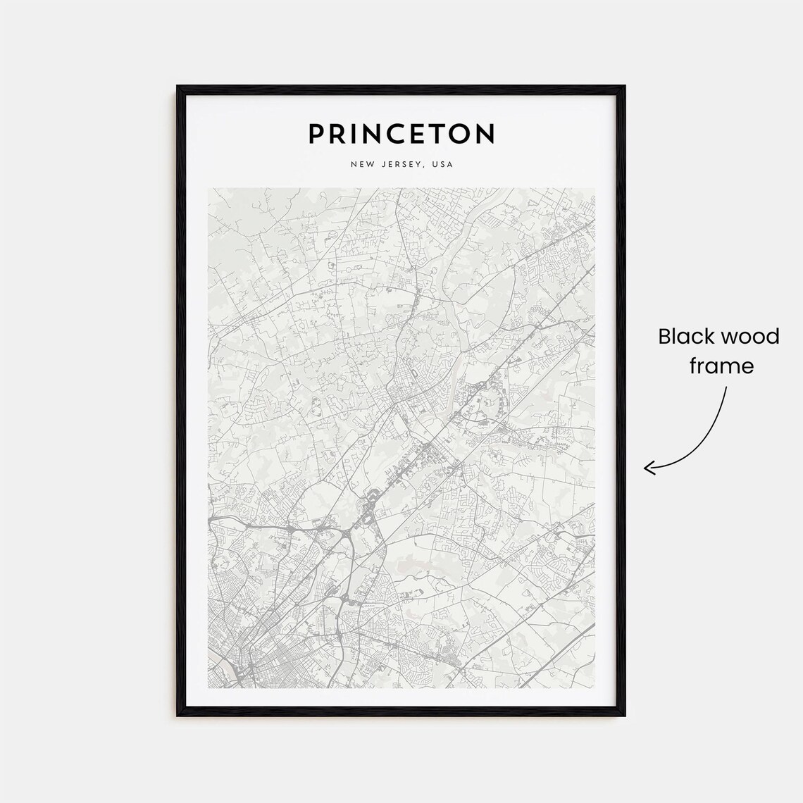 Princeton New Jersey USA Minimalist City Map Street Art Poster - Image 3