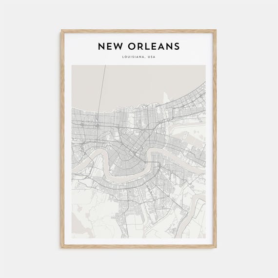 New Orleans Map Poster, Personalized Travel Poster