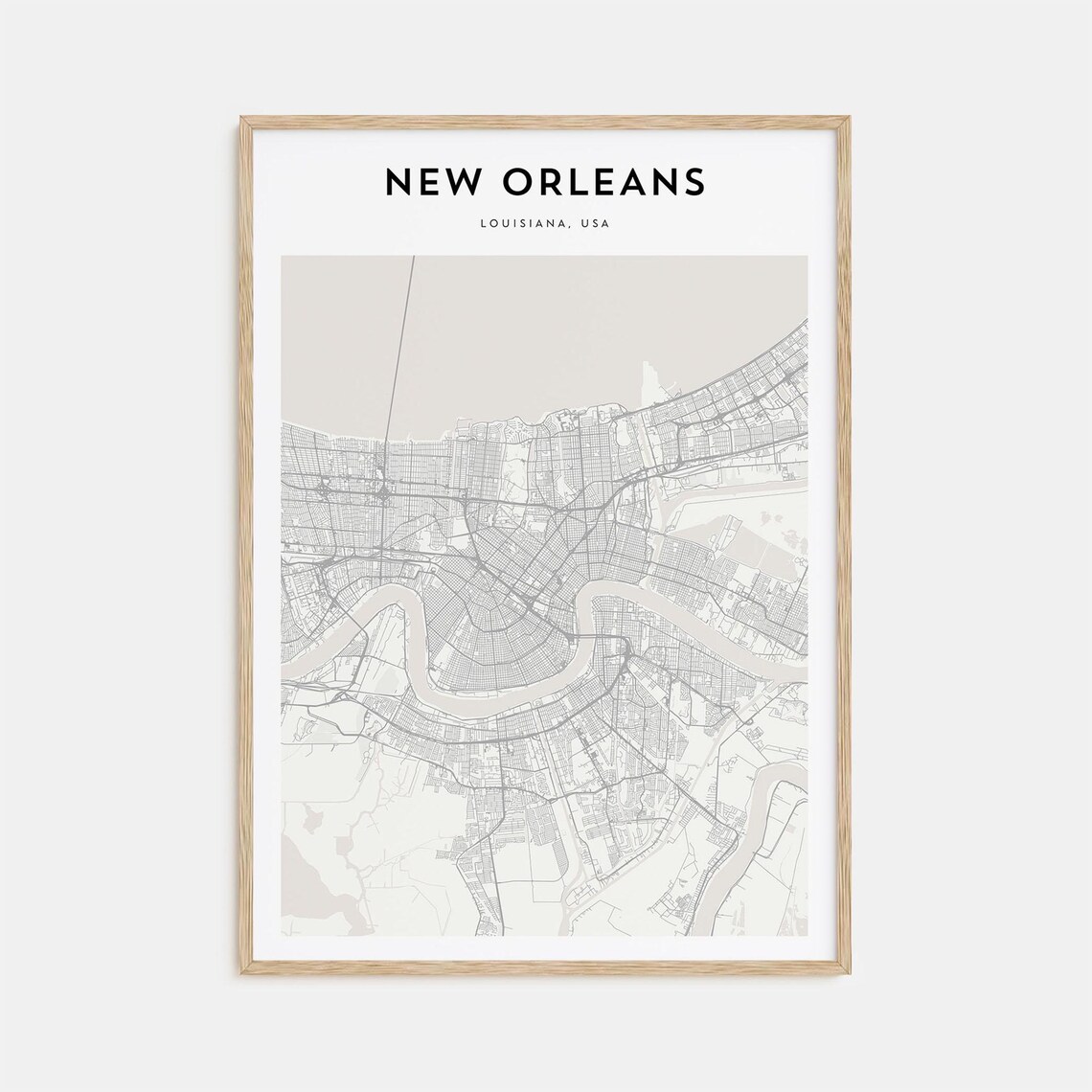 New Orleans Map Poster, Personalized Travel Poster