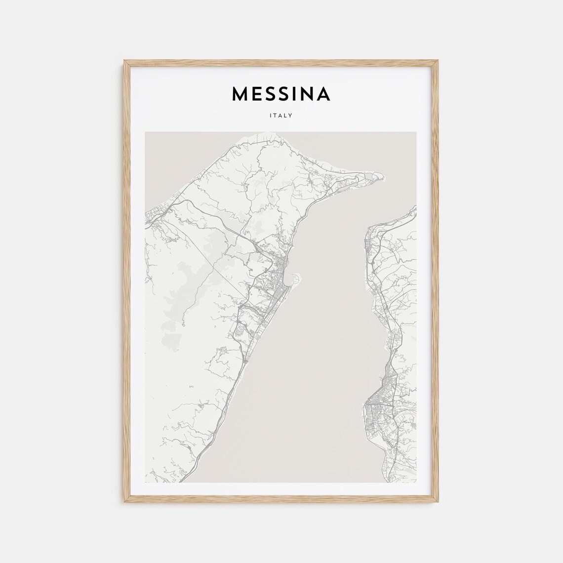 Messina Personalized Map Art, Travel Poster