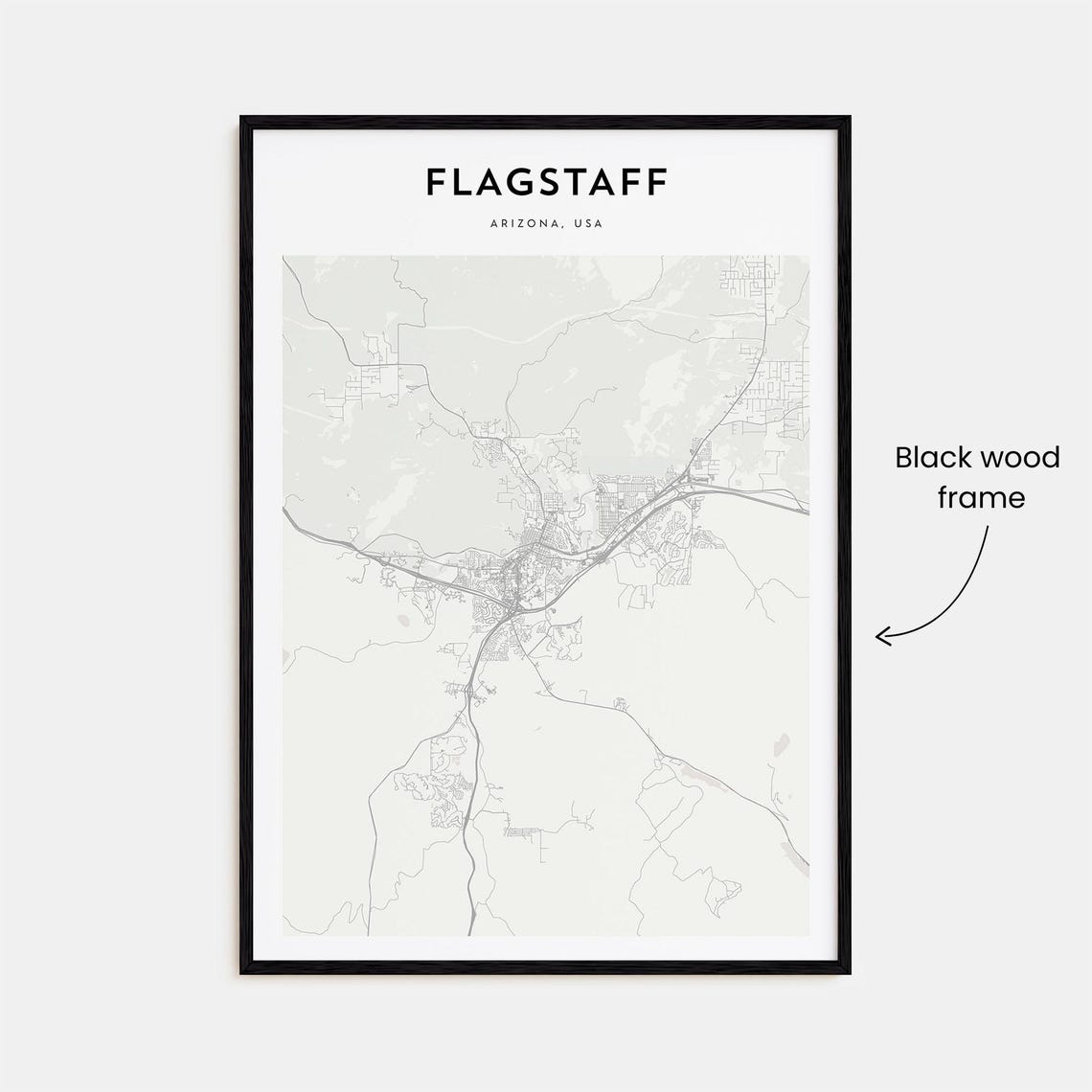 Flagstaff Arizona Minimalist City Street Map Poster Modern Decor - Image 3