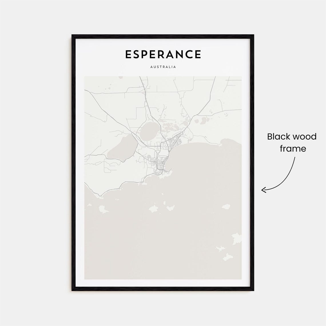 Esperance Australia Minimalist Coastal Town Map Poster Modern Decor - Image 3