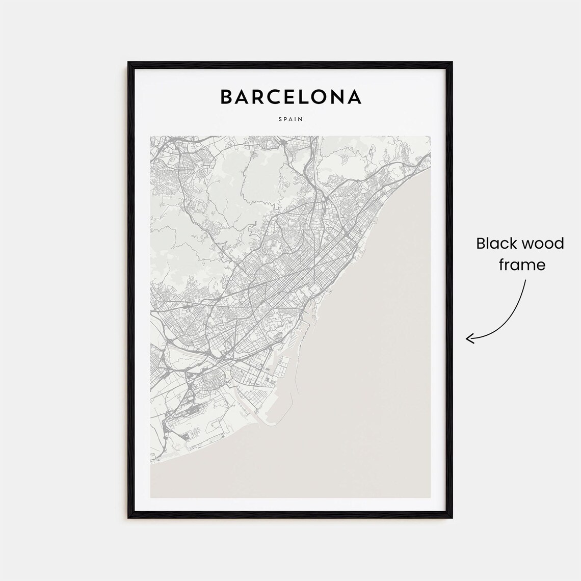 Barcelona Map Poster, Personalized Travel Art - Image 3