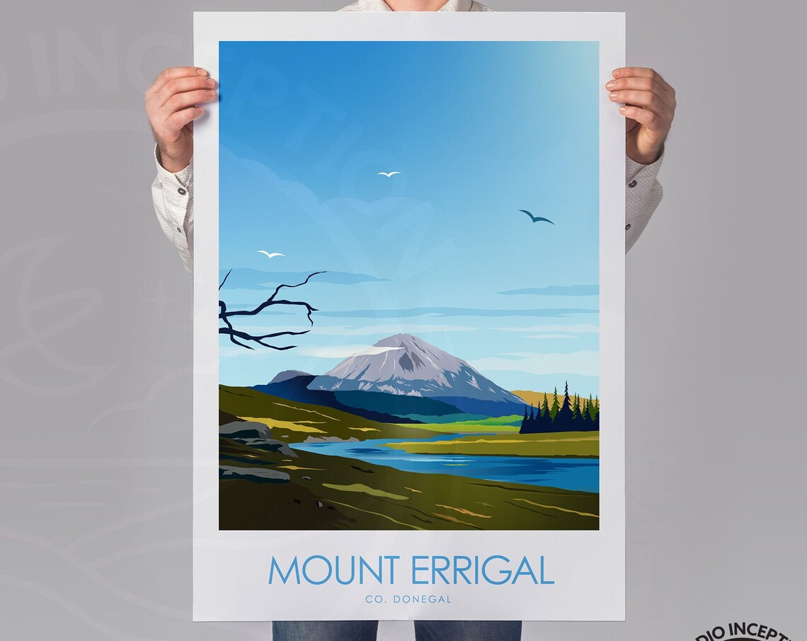 Mount Errigal Irish Travel Poster, Donegal Art Print - Image 2