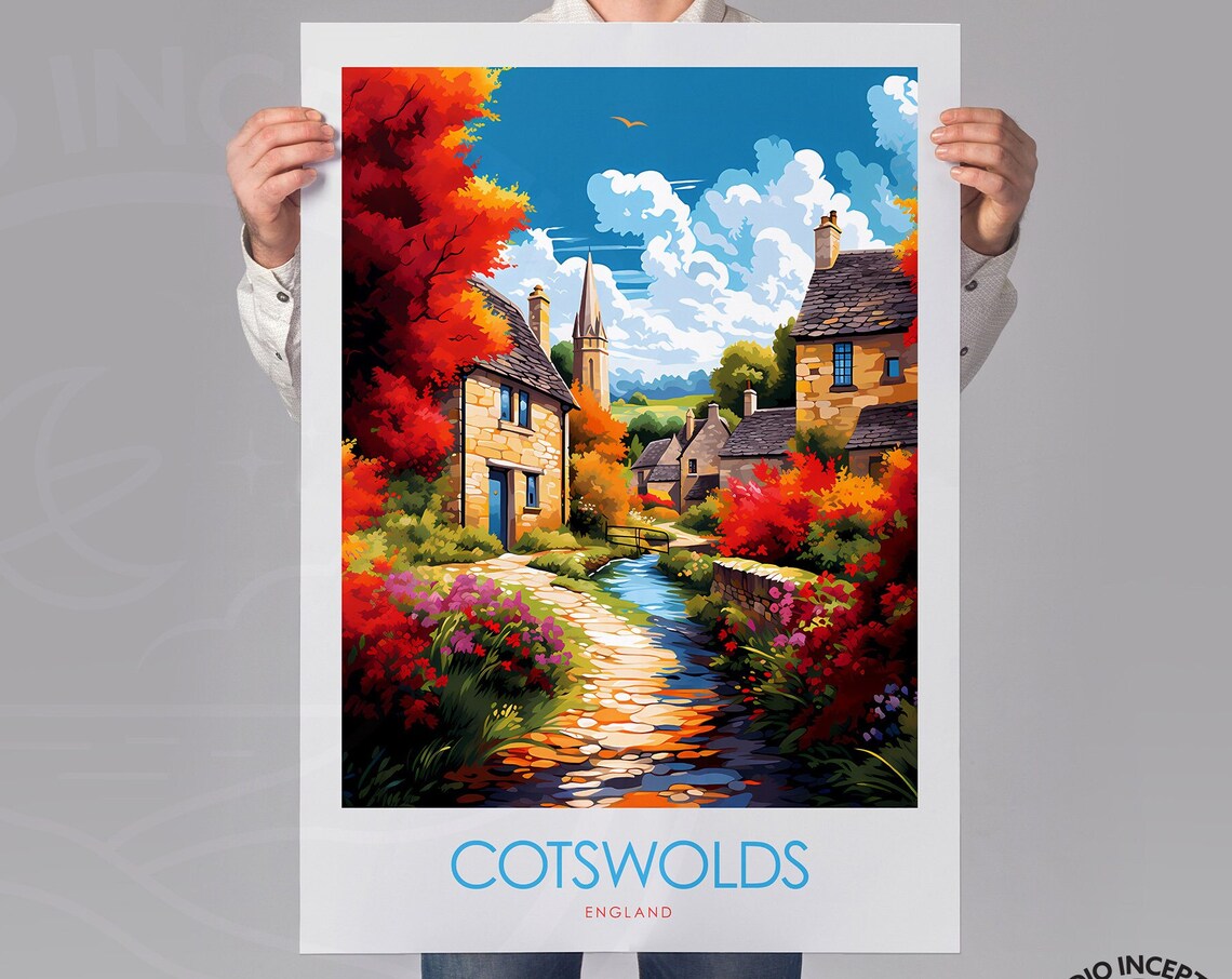 Cotswolds England Wall Art Print - Image 2