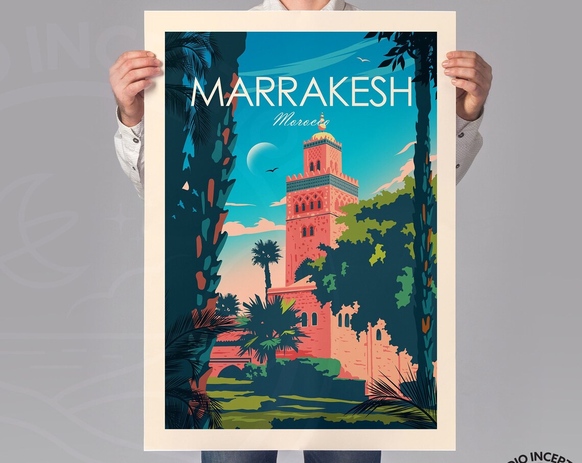 Marrakesh Travel Gift Africa Poster Print - Image 2