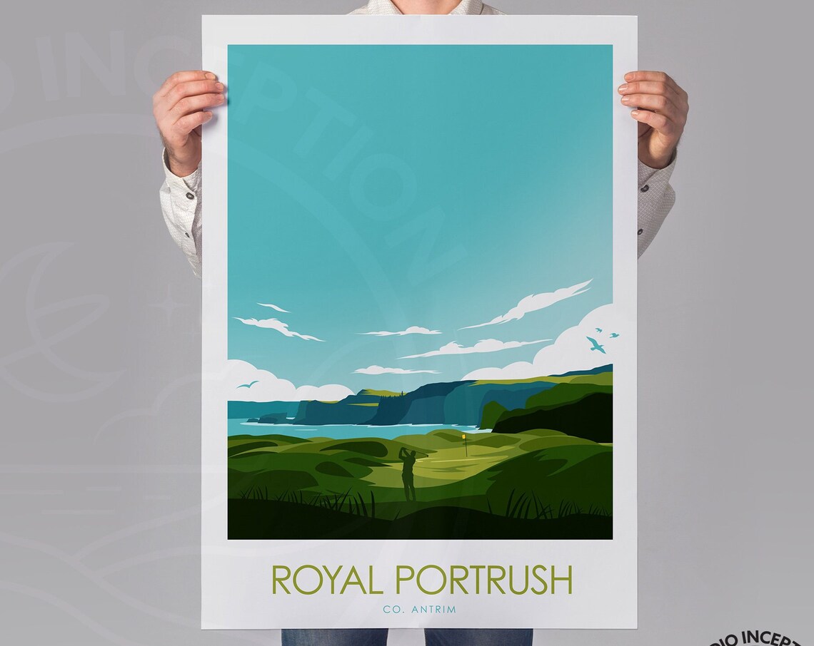 Royal Portrush Ireland Travel Poster, Golf Print - Image 2