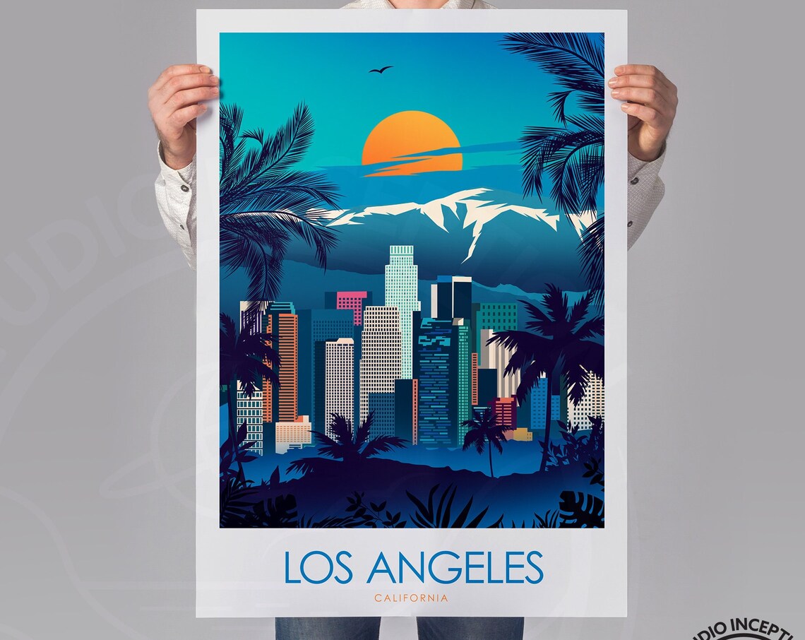Los Angeles California Print Travel Poster - Image 2