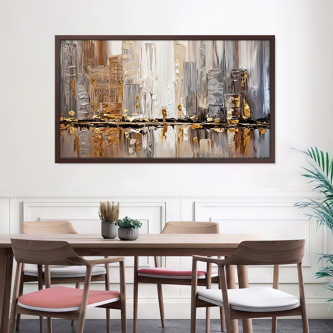 Abstract City Skyline, Modern Living Room Art Print - Image 4
