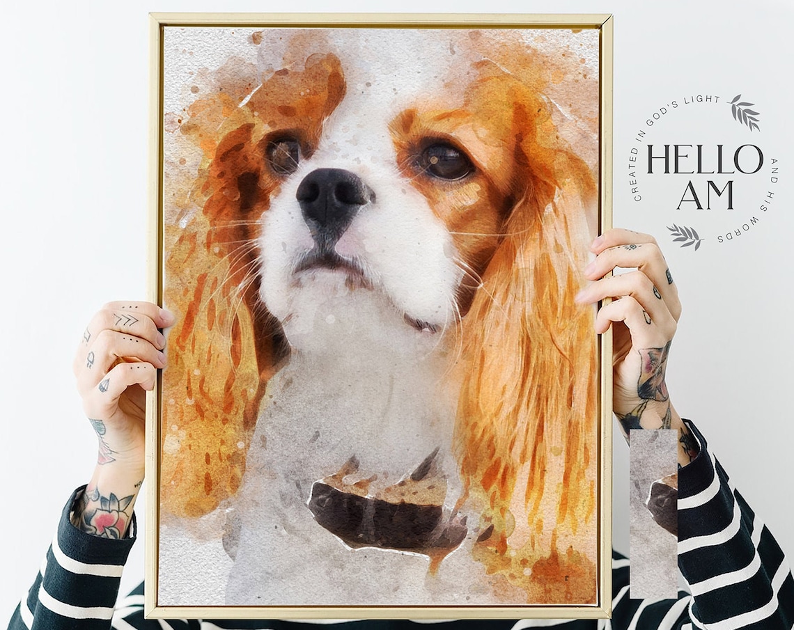 Custom Dog Portrait, Watercolor Pet Portrait Art Print - Image 4