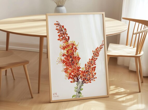 Ocotillo Art Print Vintage Botanical Wall