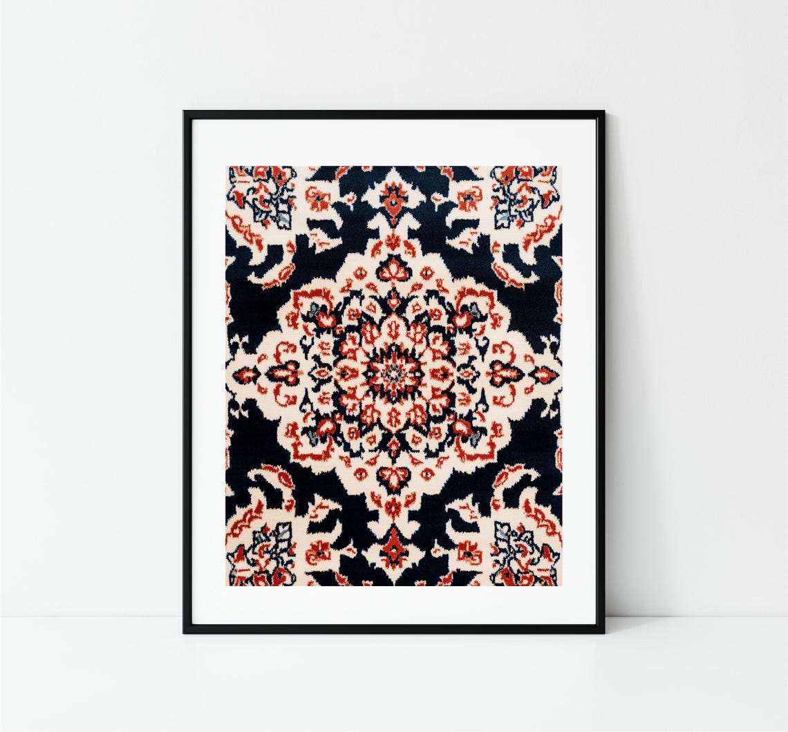 Vintage Textile Wall Art Antique Tapestry Print Modern Farmhouse Eclectic Art Print Wall Decor - Image 3
