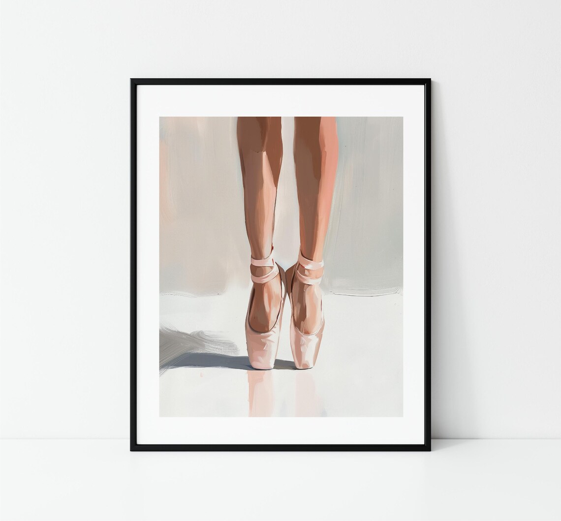 Ballerina Legs Painting Fashion Wall Art Girl Bedroom Decoration Autumn Spring Decoration - Image 3