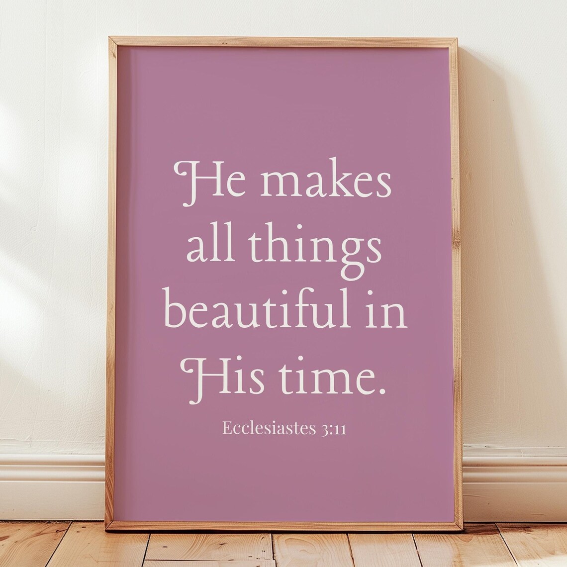 Purple Christian Wall Art Scripture Print For Women