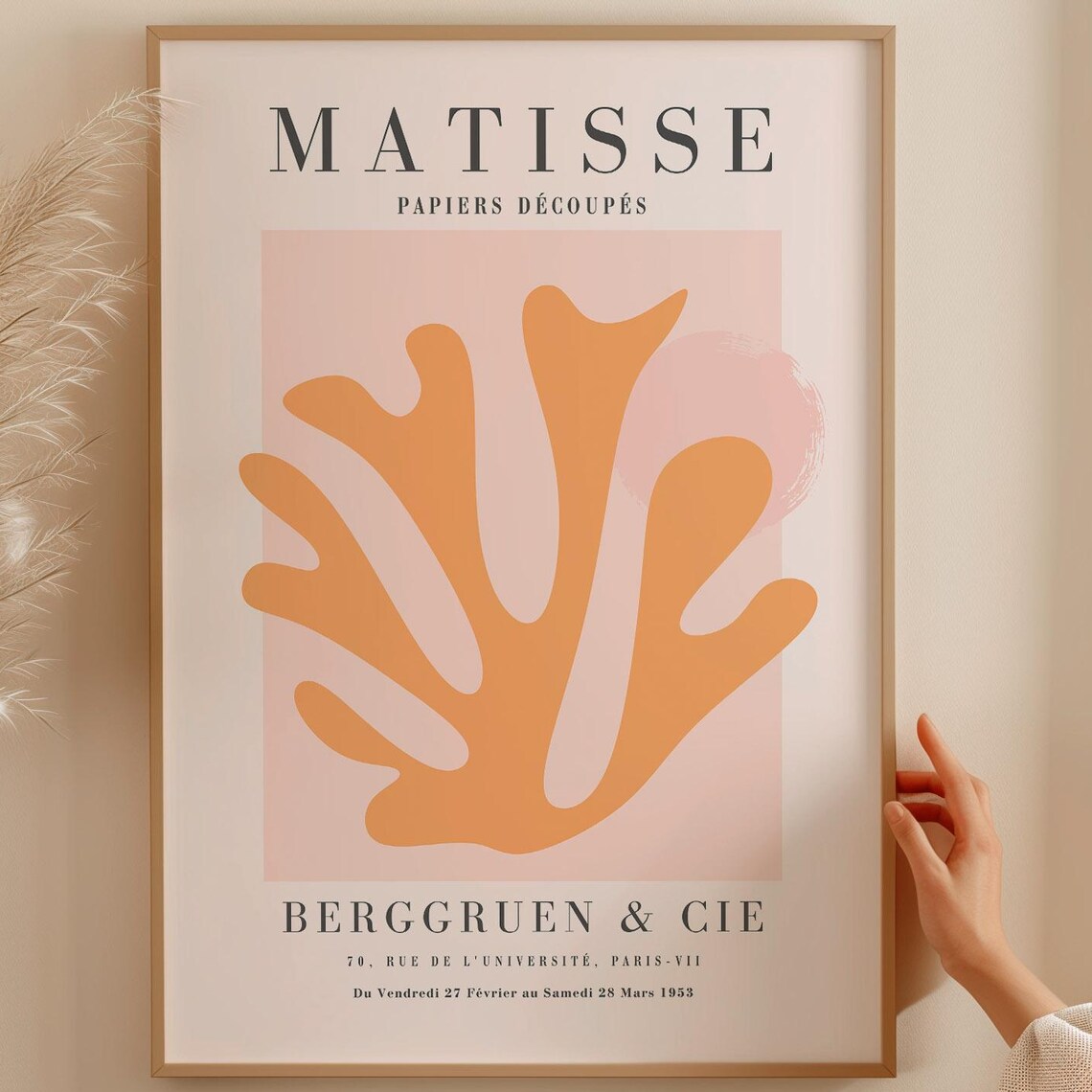 Orange Matisse Print, Mid-Century Modern Art Print