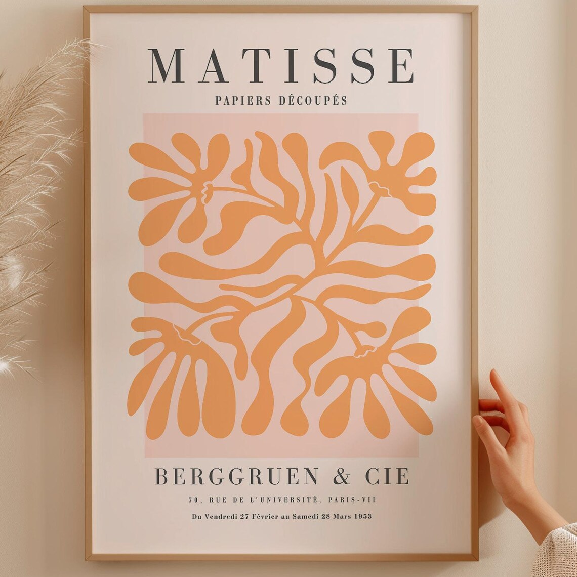 Orange Matisse Print, Mid-Century Modern Art Print