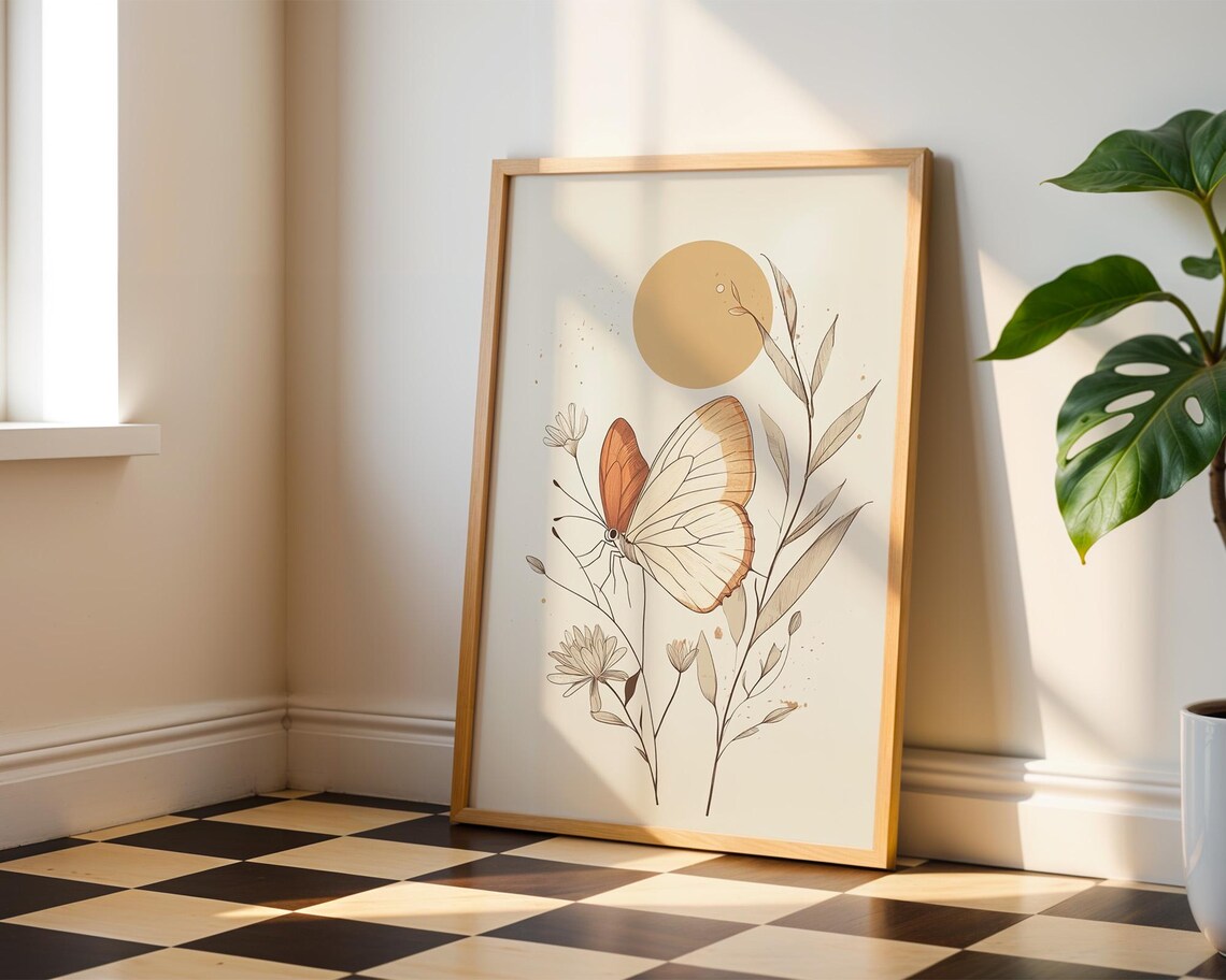 Butterfly Home Kitchen Office Decor, Art Print - Image 2