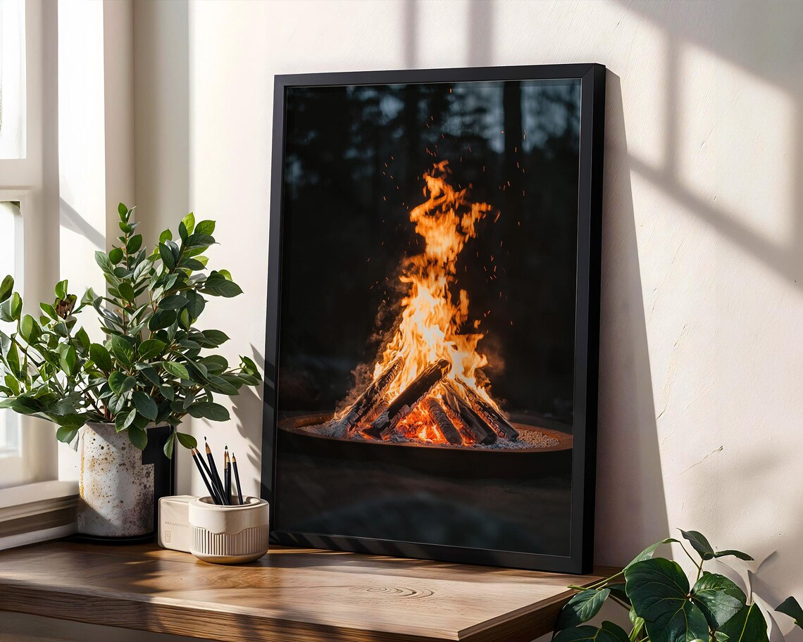 Campfire In The Woods, Home Kitchen Room Decor - Image 6