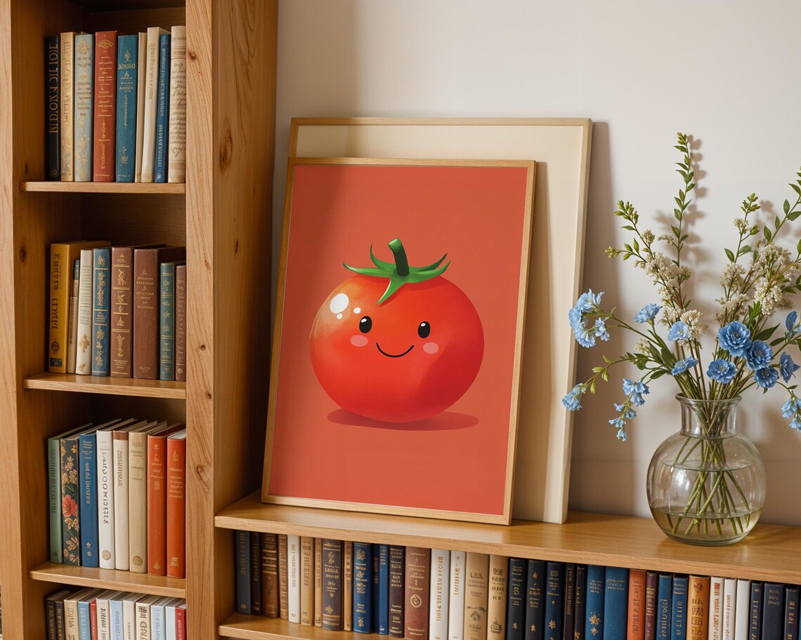 Cute Tomato Kids Poster, Kitchen Decor - Image 4