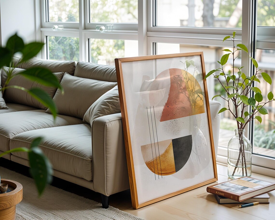 Abstract Boho Style Wall Art For Home Office